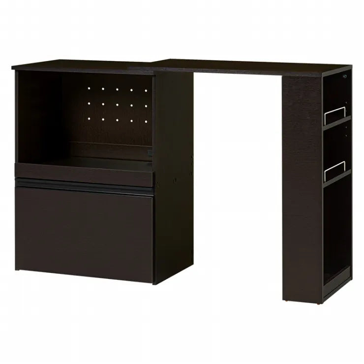 伸縮キッチンカウンター 収納庫タイプ VKC-7141OS 幅75～125cm 奥行き40cm 高さ84cm