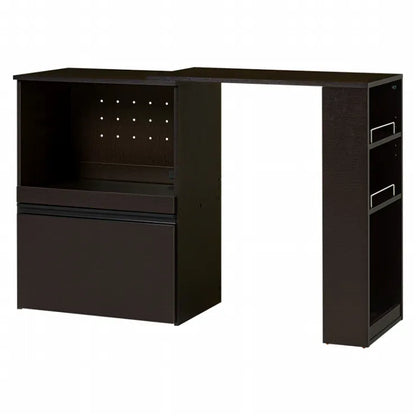 伸縮キッチンカウンター 収納庫タイプ VKC-7141OS 幅75～125cm 奥行き40cm 高さ84cm