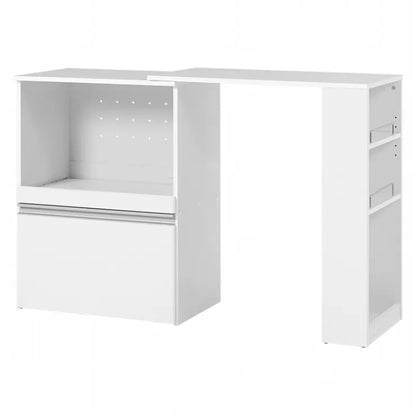 伸縮キッチンカウンター 収納庫タイプ VKC-7141OS 幅75～125cm 奥行き40cm 高さ84cm