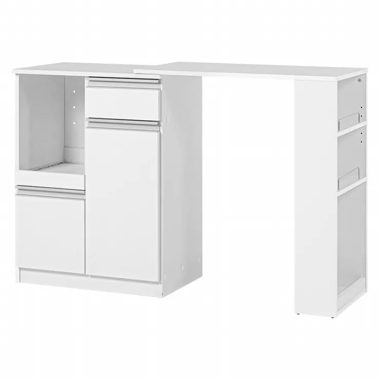 伸縮キッチンカウンター VKC-7142OS 幅75～125cm 奥行き40cm 高さ84cm