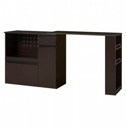 伸縮キッチンカウンター 収納庫タイプ VKC-7155OS 幅104～178cm 奥行き40cm 高さ84cm