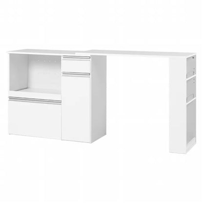 伸縮キッチンカウンター 収納庫タイプ VKC-7155OS 幅104～178cm 奥行き40cm 高さ84cm