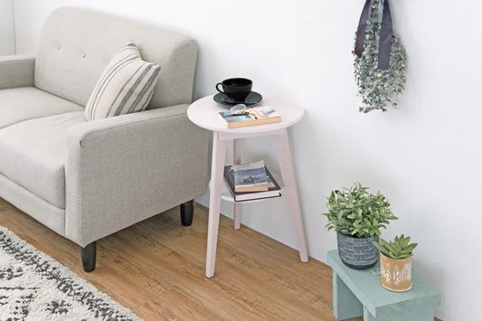 Folding leg table MT-6866 Width 105cm Depth 55cm Height 32(7)cm Folding center table Natural Brown Wooden table Solid Iron Retro Cafe table Wood table Modern Scandinavian Stylish Cute Industrial