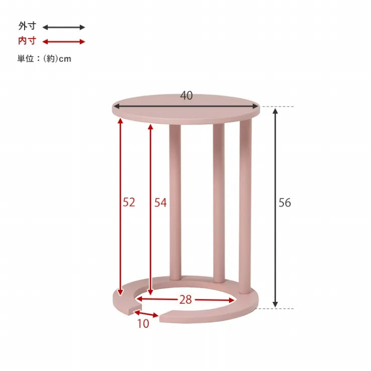 サイドテーブル VT-7974 幅40cm 奥行き40cm 高さ56cm