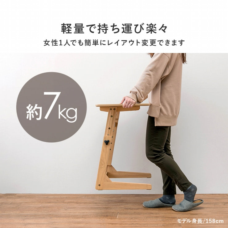 昇降テーブル VT-7976 幅80cm 奥行き40cm 高さ55～70cm
