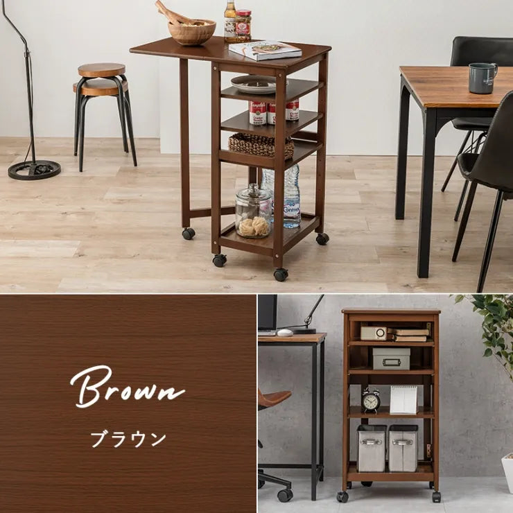 Table pliante MT-6866 Largeur 105 cm Profondeur 55 cm Hauteur 32 (7) cm Table centrale pliante Table en bois marron naturel Fer massif Table de café rétro Table en bois Moderne Scandinave Élégant Mignon Industriel