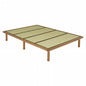 Table pliante MT-6866 Largeur 105 cm Profondeur 55 cm Hauteur 32 (7) cm Table centrale pliante Table en bois marron naturel Fer massif Table de café rétro Table en bois Moderne Scandinave Élégant Mignon Industriel