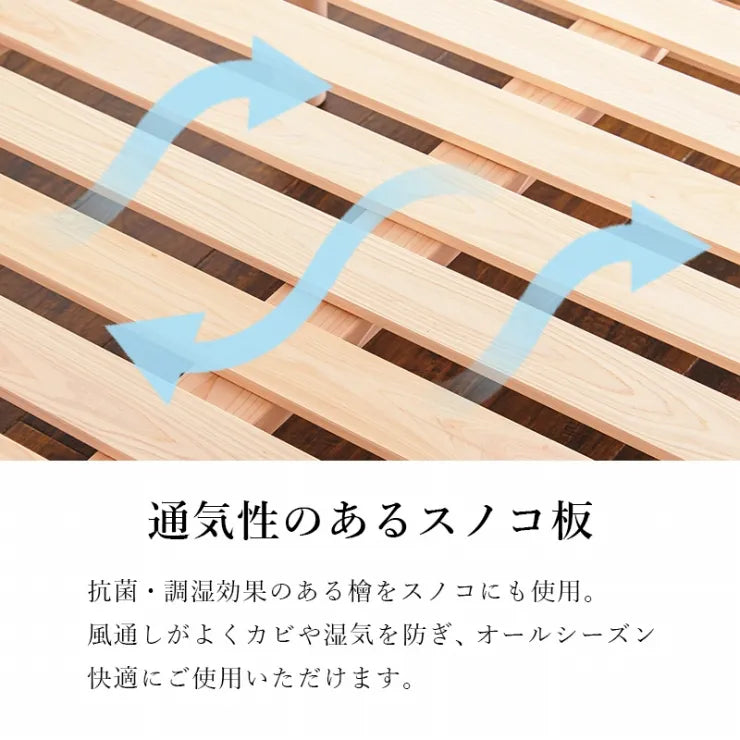 シングルベッド WB-7721S 幅102cm 奥行き210cm 高さ12.5/27.5/32.5cm