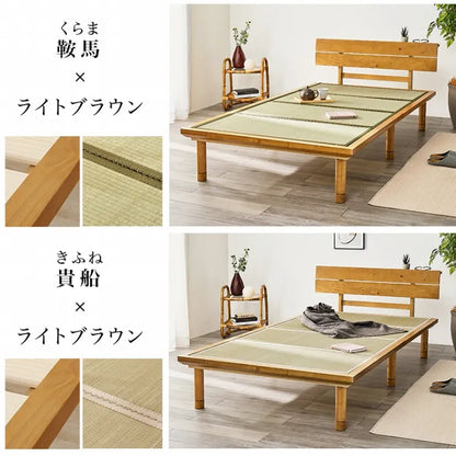 畳シングルベッド WB-7727S 幅110cm 奥行き216cm 高さ52.5～72.5cm 床面高さ12.5～32.5cm