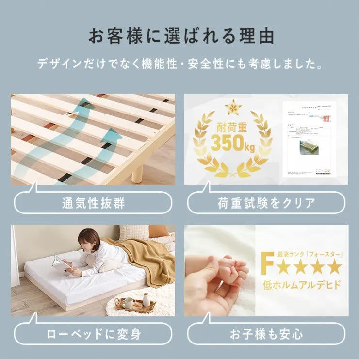 シングルベッド WB-7800S 幅98cm 奥行き201cm 高さ23.5cm