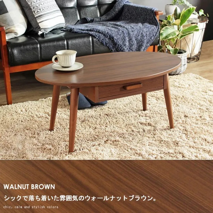 引出し付きリビングテーブル WT-26B 幅80cm 奥行き48cm 高さ37cm