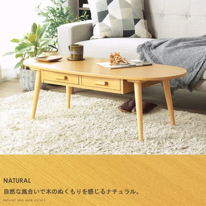 引出し付きリビングテーブル WT-34B 幅110cm 奥行き48cm 高さ37cm