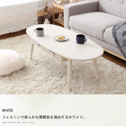 引出し付きリビングテーブル WT-34B 幅110cm 奥行き48cm 高さ37cm