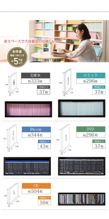 本棚 薄型 1cmピッチ YHK-0214 幅60cm 奥行28cm 高さ180cm
